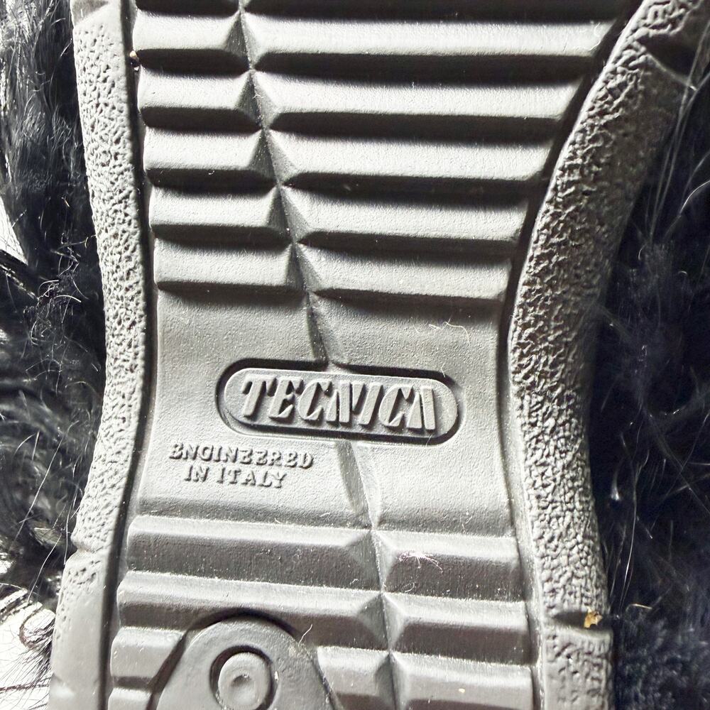 Vintage Tecnica Black Fur Yeti Boots Women' Size 9.5 EUC Pull On Made in Italy - Picture 6 of 10